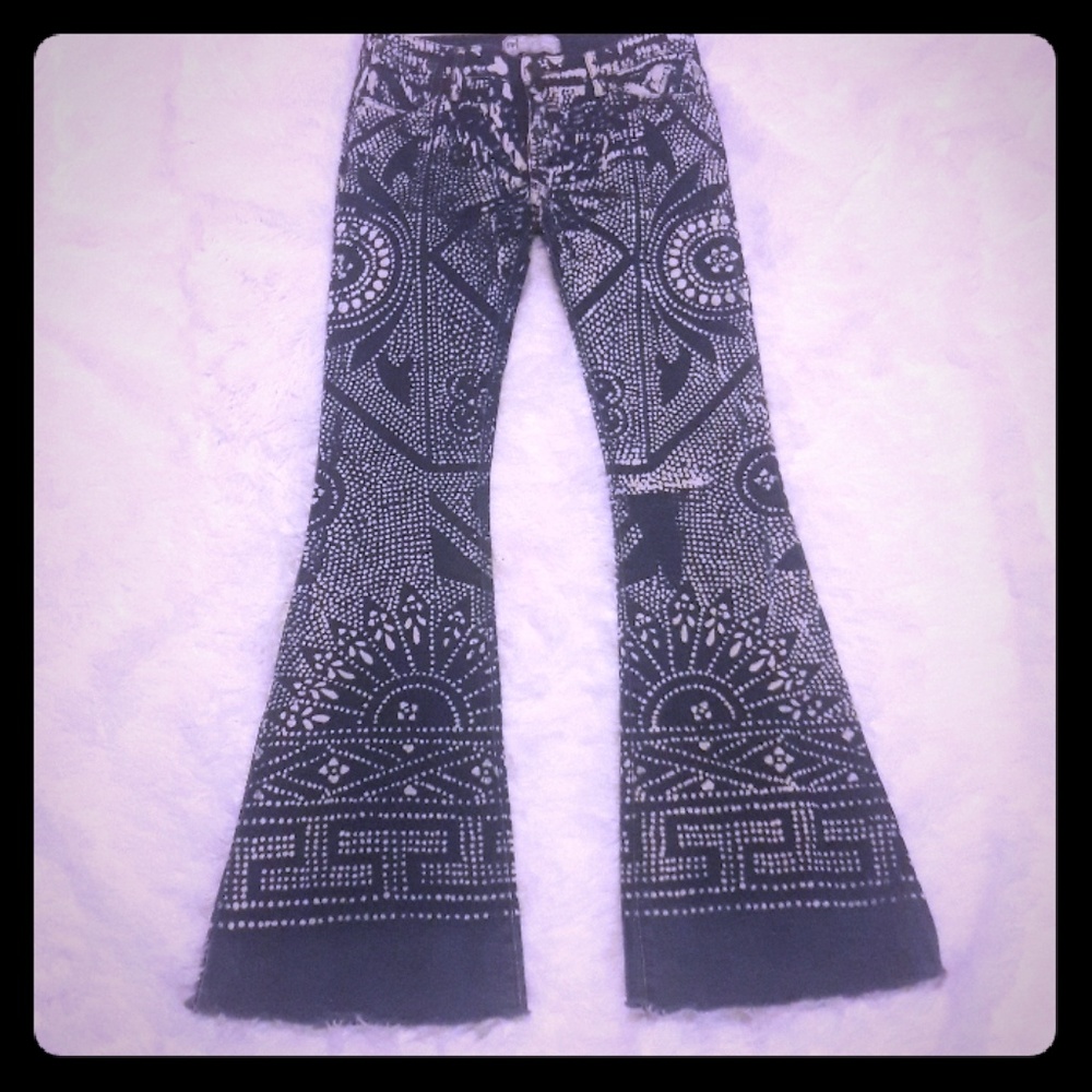 Free People Discharge Bali Flare Jeans